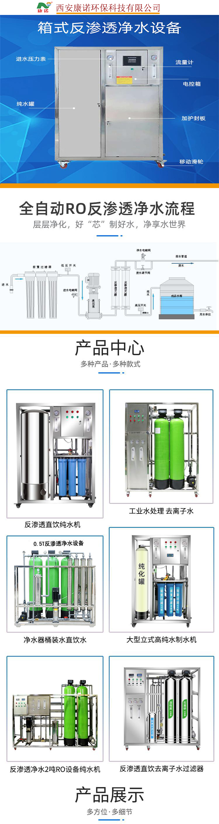 0.5吨反渗透水处理设备