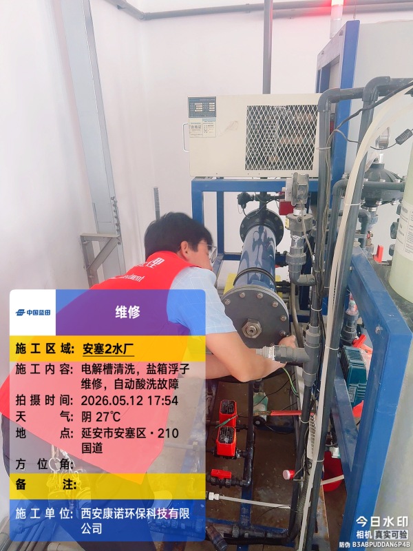 农村饮水站消毒系统管路检修服务场景