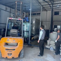西安康诺环保厂区反渗透设备前置滤料更换实景