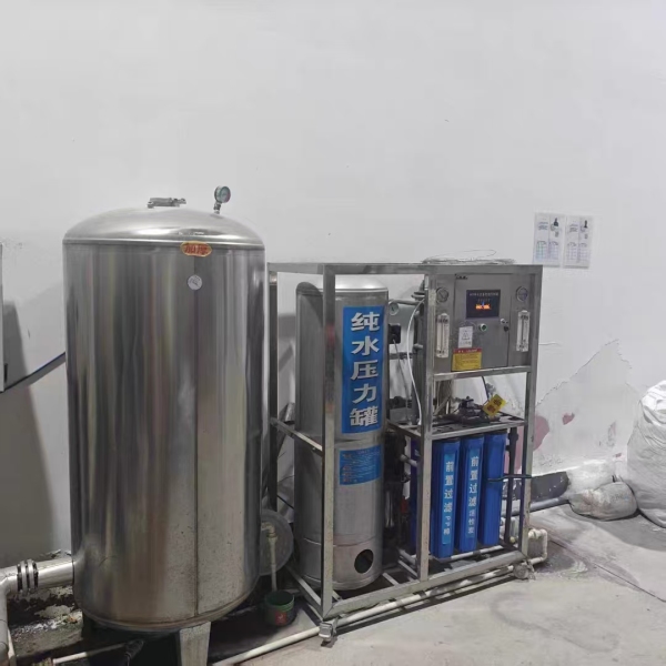 0.5吨一体式RO纯水设备 甘肃白银工厂厂区净水改造实拍